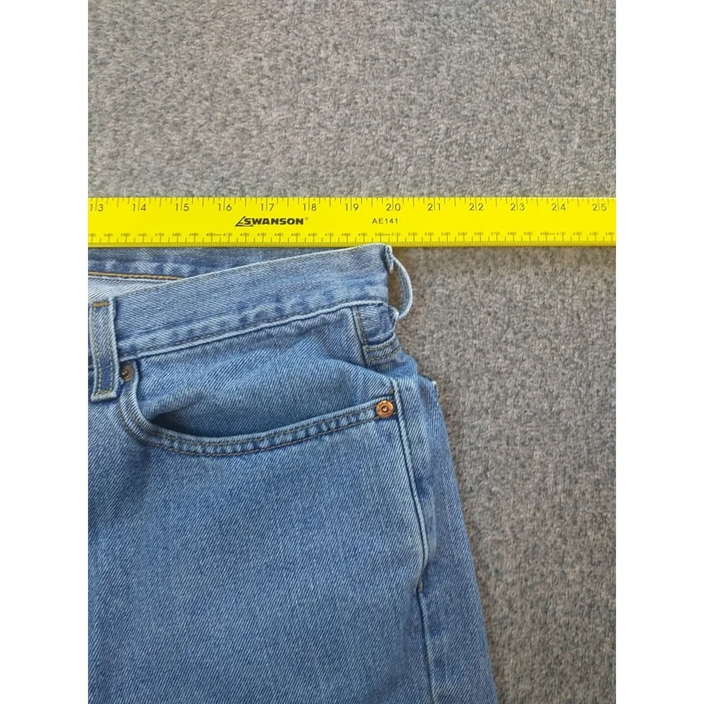 Levis 550 Relaxed Fit Jeans Men 40x35 Light Wash Blue Denim Tapered Leg 550-0260